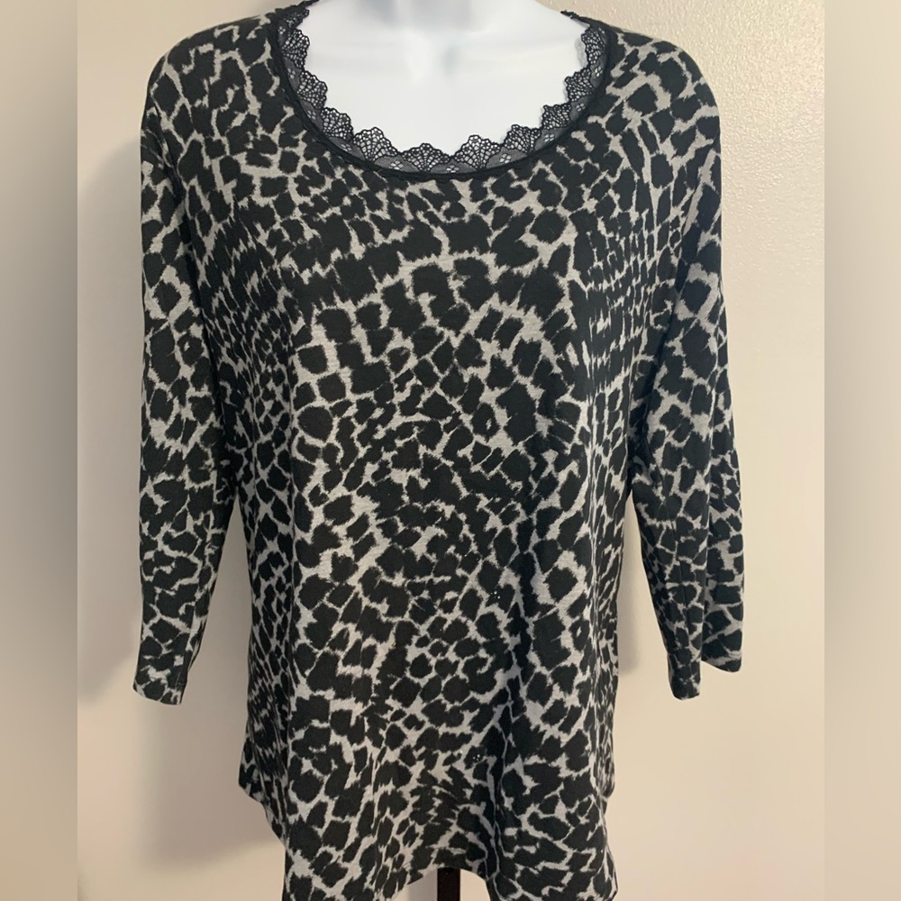 Laura Ashley Animal Print Top